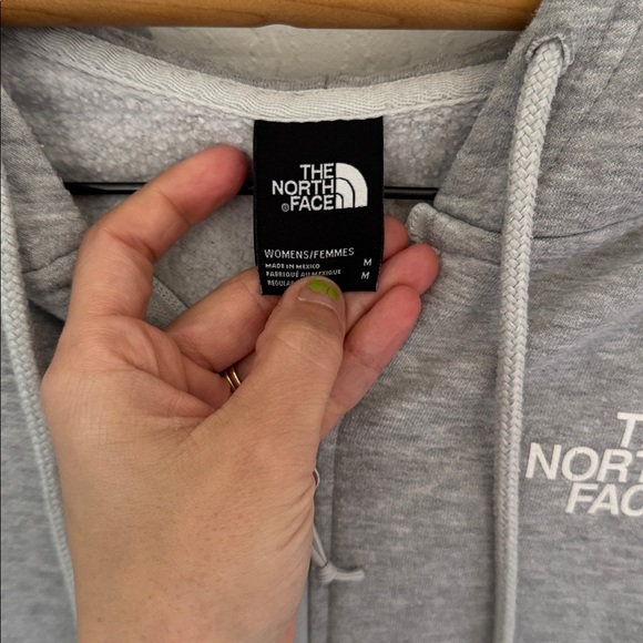 The North Face Women's Brand Proud Full Zip Logo Fleece Hoodie Medium Gray - Picture 6 of 7